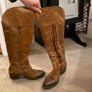 Vince Camuto brown leather 10 boots
